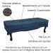 Calçadeira Recamier King 1,95m Vicenza Veludo Azul Marinho - Pallazio