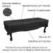 Calçadeira Recamier Queen 1,60m Vicenza Veludo Preto - Pallazio