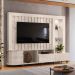 Estante Painel de TV 70 Polegadas 242cm Kim Calacata/Off White - Pallazio