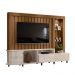 Estante Painel de TV 70 Polegadas 242cm Kim Naturale/Off White - Pallazio