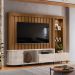 Estante Painel de TV 70 Polegadas 242cm Kim Naturale/Off White - Pallazio