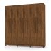 Guarda Roupa Casal 6 Portas 218 cm Elegância Imbuia -  Pallazio