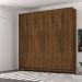 Guarda Roupa Casal 6 Portas 218 cm Elegância Imbuia -  Pallazio