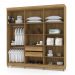 Guarda Roupa Casal 6 Portas 218 cm Elegância Nature/Champanhe -  Pallazio