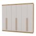 Guarda Roupa Casal 6 Portas e 6 Gavetas 275 cm Majestic Nature/Fendi - Pallazio