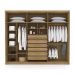 Guarda Roupa Casal 6 Portas e 6 Gavetas 275 cm Majestic Nature/Fendi - Pallazio