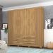 Guarda Roupa Casal 6 Portas e 6 Gavetas Toronto Nature/Brisa - Pallazio