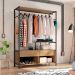Guarda Roupa Closet Industrial 2 Gavetas Tóquio Preto/Demolição 119cm - Pallazio
