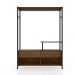 Guarda Roupa Closet Industrial 2 Gavetas Tóquio Preto/Demolição 119cm - Pallazio