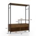 Guarda Roupa Closet Industrial 2 Gavetas Tóquio Preto/Demolição 119cm - Pallazio