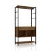 Guarda Roupa Closet Industrial 2 Gavetas Veneza Preto/Demolição 90cm - Pallazio