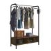Guarda Roupa Closet Industrial Lisboa Preto/Demolição 118cm - Pallazio