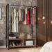 Guarda Roupa Closet Industrial Lisboa Preto/Demolição 118cm - Pallazio