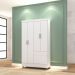 Guarda Roupa Solteiro 4 Portas 102 cm Rio Plus Branco - Pallazio