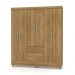Guarda Roupa Solteiro 6 Portas 153 cm Rio Plus Branco - Pallazio