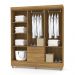 Guarda Roupa Solteiro 6 Portas 153 cm Rio Plus Branco - Pallazio