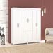 Guarda Roupa Solteiro 6 Portas 153 cm Rio Plus Branco/Camarim - Pallazio