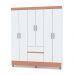 Guarda Roupa Solteiro 6 Portas 153 cm Rio Plus Imbuia - Pallazio