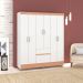 Guarda Roupa Solteiro 6 Portas 153 cm Rio Plus Imbuia - Pallazio