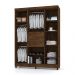 Guarda Roupa Solteiro 6 Portas e 3 Gavetas Imperial Imbuia - Pallazio