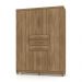 Guarda Roupa Solteiro 6 Portas e 3 Gavetas Imperial Nature - Pallazio