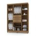 Guarda Roupa Solteiro 6 Portas e 3 Gavetas Imperial Nature - Pallazio