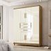 Guarda Roupa Solteiro 6 Portas e 3 Gavetas Imperial Nature/Champanhe - Pallazio