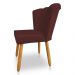 Kit 02 Cadeiras Poltrona Flor Veludo Marsala Pés Palito Castanho - Pallazio