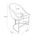 Kit 02 Cadeiras Poltrona de Jantar Bela Linho Bege Base Metálica Industrial Preto - Pallazio