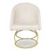 Kit 02 Cadeiras Poltrona de Jantar Bela Suede Base Metálica Luxo Dourado - Pallazio