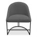 Kit 02 Cadeiras Poltrona de Jantar Bela Suede Grafite Base Metálica Industrial Preto - Pallazio