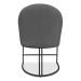 Kit 02 Cadeiras Poltrona de Jantar Bela Suede Grafite Base Metálica Industrial Preto - Pallazio