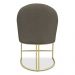 Kit 02 Cadeiras Poltrona de Jantar Bela Suede Marrom Rato Base Metálica Industrial Dourado - Pallazio