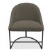 Kit 02 Cadeiras Poltrona de Jantar Bela Suede Marrom Rato Base Metálica Industrial Preto - Pallazio