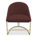 Kit 02 Cadeiras Poltrona de Jantar Bela Suede Marsala Base Metálica Industrial Dourado - Pallazio