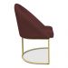 Kit 02 Cadeiras Poltrona de Jantar Bela Suede Marsala Base Metálica Industrial Dourado - Pallazio