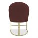 Kit 02 Cadeiras Poltrona de Jantar Bela Suede Marsala Base Metálica Industrial Dourado - Pallazio