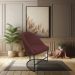 Kit 02 Cadeiras Poltrona de Jantar Bela Suede Marsala Base Metálica Industrial Preto - Pallazio