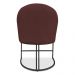 Kit 02 Cadeiras Poltrona de Jantar Bela Suede Marsala Base Metálica Industrial Preto - Pallazio