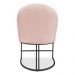 Kit 02 Cadeiras Poltrona de Jantar Bela Suede Rosa Bebê Base Metálica Industrial Preto - Pallazio