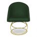 Kit 02 Cadeiras Poltrona de Jantar Bela Suede Verde Base Metálica Luxo Dourado - Pallazio