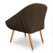 Kit 02 Poltronas Bianca Suede Marrom Pés Palito Castanho - Pallazio