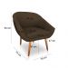 Kit 02 Poltronas Bianca Suede Marrom Pés Palito Castanho - Pallazio
