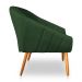 Kit 02 Poltronas Bianca Suede Verde Pés Palito Castanho - Pallazio