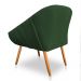 Kit 02 Poltronas Bianca Suede Verde Pés Palito Castanho - Pallazio