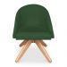 Kit 02 Poltronas Cadeira Giratória Bela Suede Verde Base de Madeira - Pallazio