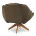 Kit 02 Poltronas Chicago Giratória Veludo Cappuccino Base de Madeira - Pallazio
