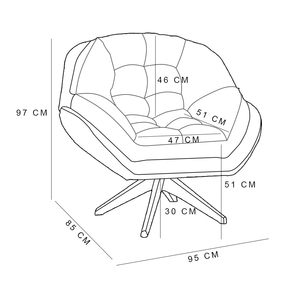 Kit 02 Poltronas Chicago Giratória Veludo Cappuccino Base de Madeira - Pallazio