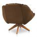 Kit 02 Poltronas Chicago Giratória Veludo Terracota Base de Madeira - Pallazio
