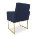 Kit 02 Poltronas Clarice Veludo Azul Marinho Base Metálica Industrial Dourado - Pallazio